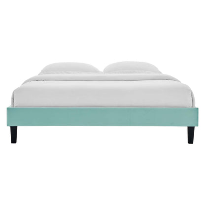 adjustable bed bases | CasaFoyer Reign Performance Velvet Queen Platform Bed Frame | Soft & Stain-Resistant Upholstery | Sturdy Side Rails | Tapered Black Wood Legs | 800 lbs Weight Capacity | Assembly Required | Mattress Not Included | casafoyer.myshopify.com