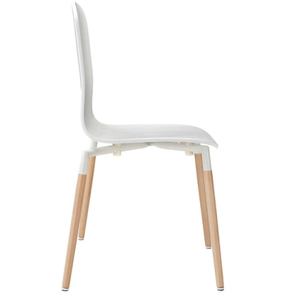 childrens table and chair sets | CasaFoyer Stack Wood Dining Set | Sleek & Sophisticated Furniture | Minimalist Decor | 4 Chairs & 1 Table | Durable Steel & Beech Wood Legs | White | casafoyer.myshopify.com