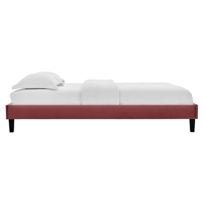 adjustable bed bases | CasaFoyer Reign Performance Velvet Queen Platform Bed Frame | Stain-Resistant | Poplar Wood Slat Support | 800 lbs Weight Capacity | casafoyer.myshopify.com