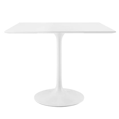 Dining Table | Lippa 36 Square Dining Table | Timeless Design | Chip-Resistant Finish | Modernism Icon | Metal Tapered Base | White Top | casafoyer.myshopify.com