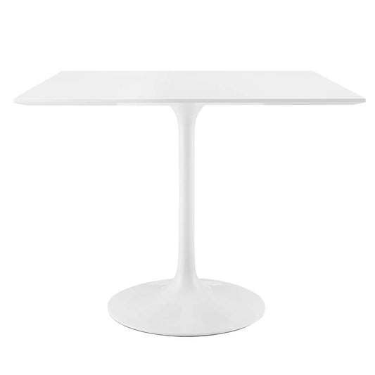 Dining Table | Lippa 36 Square Dining Table | Timeless Design | Chip-Resistant Finish | Modernism Icon | Metal Tapered Base | White Top | casafoyer.myshopify.com