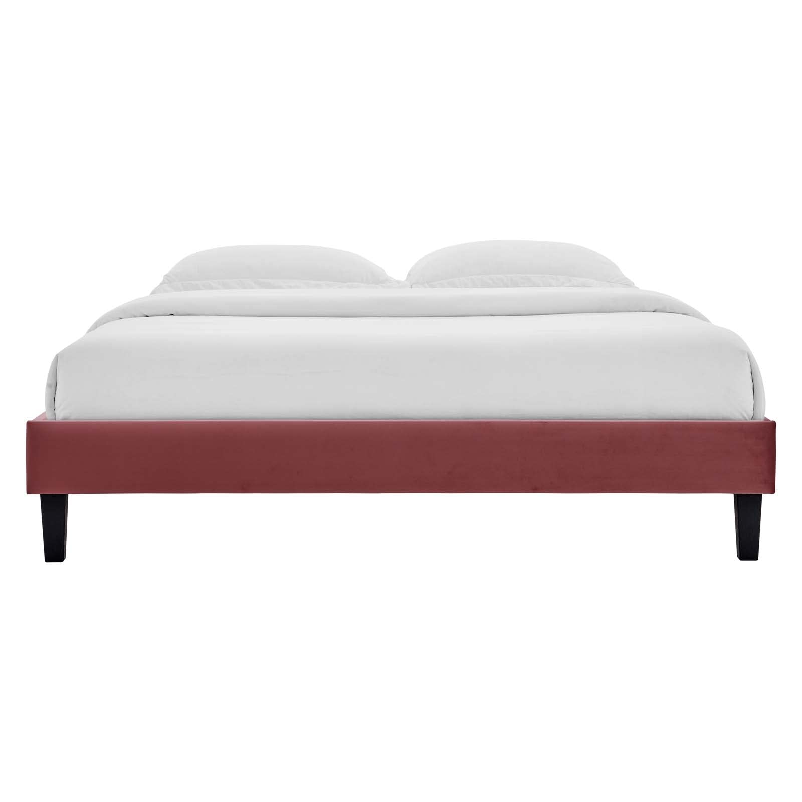 adjustable bed bases | CasaFoyer Reign Performance Velvet Full Platform Bed Frame | Stain-Resistant | Durable Poplar Wood Slat Support | 800 lbs Weight Capacity | Mattress Not Included | casafoyer.myshopify.com