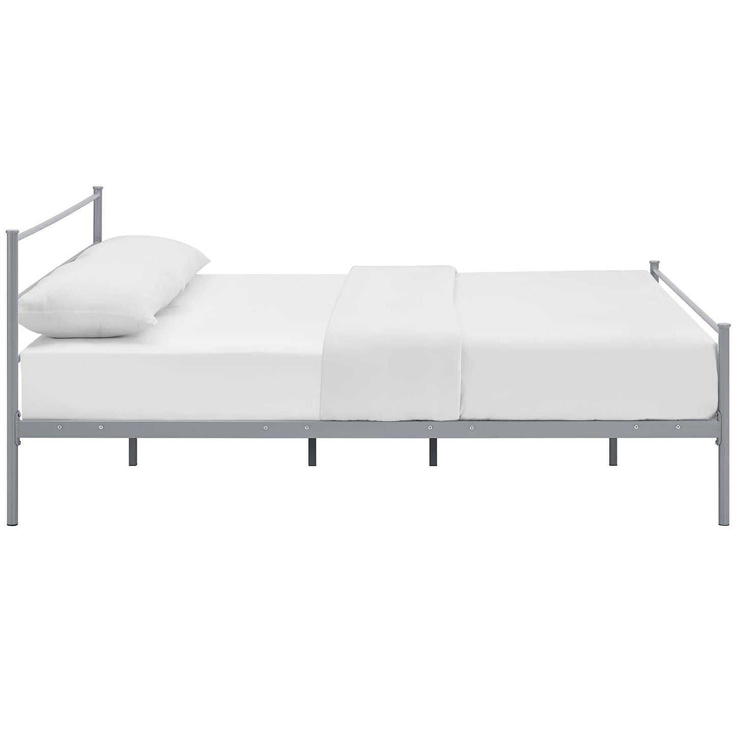 Bed | CasaFoyer Alina Platform Queen Bed | Rustic Charm meets Modern Decor | Holds 1323 lbs | No Box Spring Needed | Fits Memory Foam, Spring, Latex, Hybrid Mattresses | Gray | casafoyer.myshopify.com