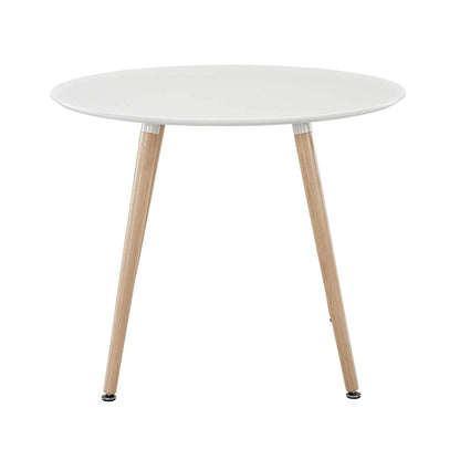 patio dining tables | CasaFoyer Track Circular Dining Table | Minimalist Design | Solid Beechwood Legs | Sleek Veneer Top | Perfect for Modern Dining Spaces | Set Includes One Table | casafoyer.myshopify.com