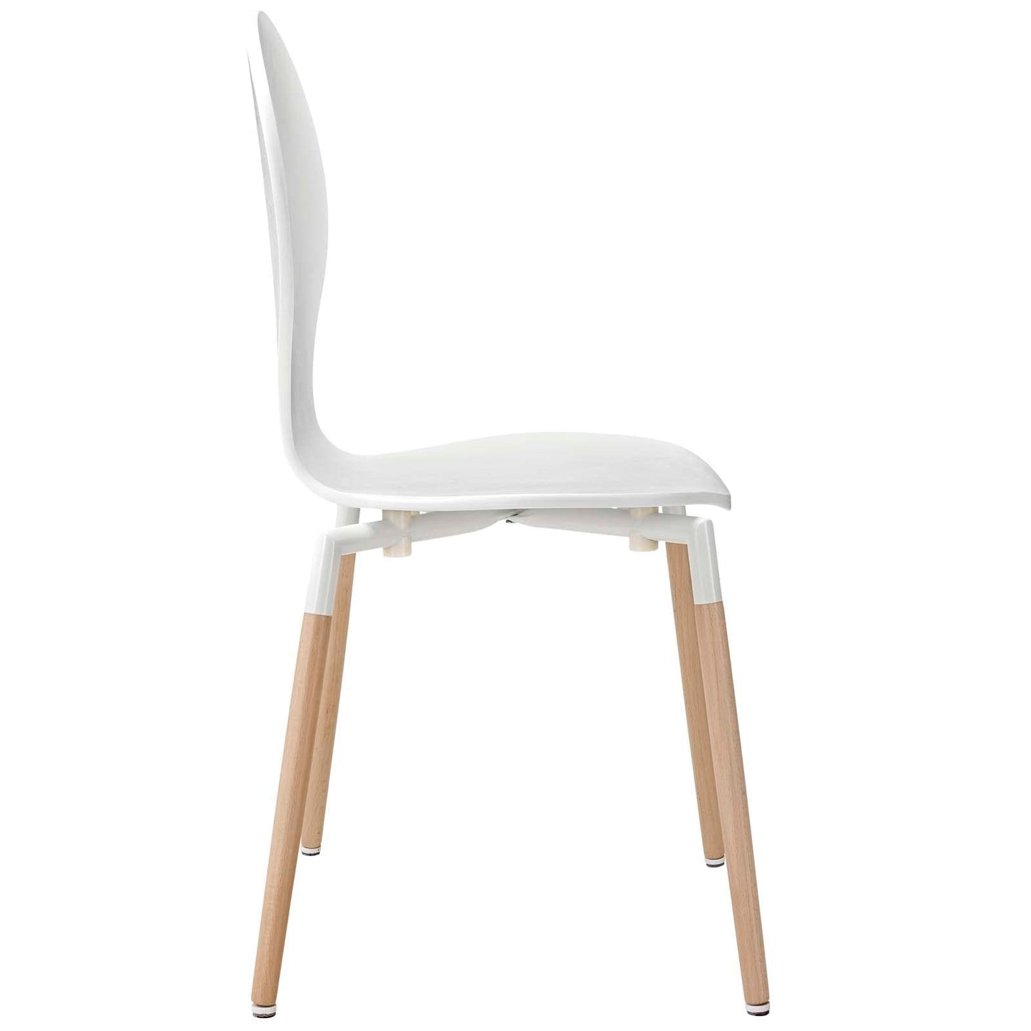 home office desk chairs | CasaFoyer Path Dining Chair | Sleek & Fluid Design | Comfortable Fiberboard Frame | Sturdy Beech Wood Legs | White | casafoyer.myshopify.com