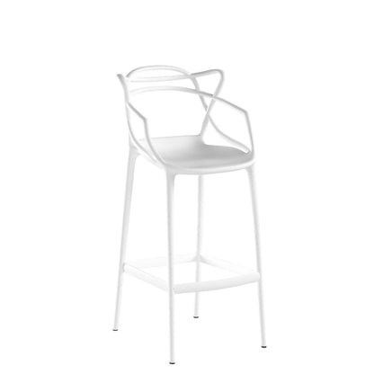 home office desk chairs | CasaFoyer Entangled Bar Chair Set of 4 | Unique Twists & Turns | Molded Plastic | Fully Assembled | Wipe-Clean Surface | Foot Caps | Captivating Design | casafoyer.myshopify.com