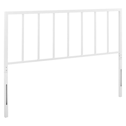 headboards | CasaFoyer Tatum Metal King Headboard | Sleek Design | Durable Iron Construction | Easy Customization | White | casafoyer.myshopify.com