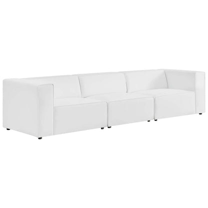 sofas | CasaFoyer Mingle Vegan Leather 3-Piece Sectional Sofa | Ultimate Relaxation & Tranquility | Spacious & Comfortable | Stylish for Modern Living | Includes Armless, Left-Arm & Right-Arm Chairs | casafoyer.myshopify.com
