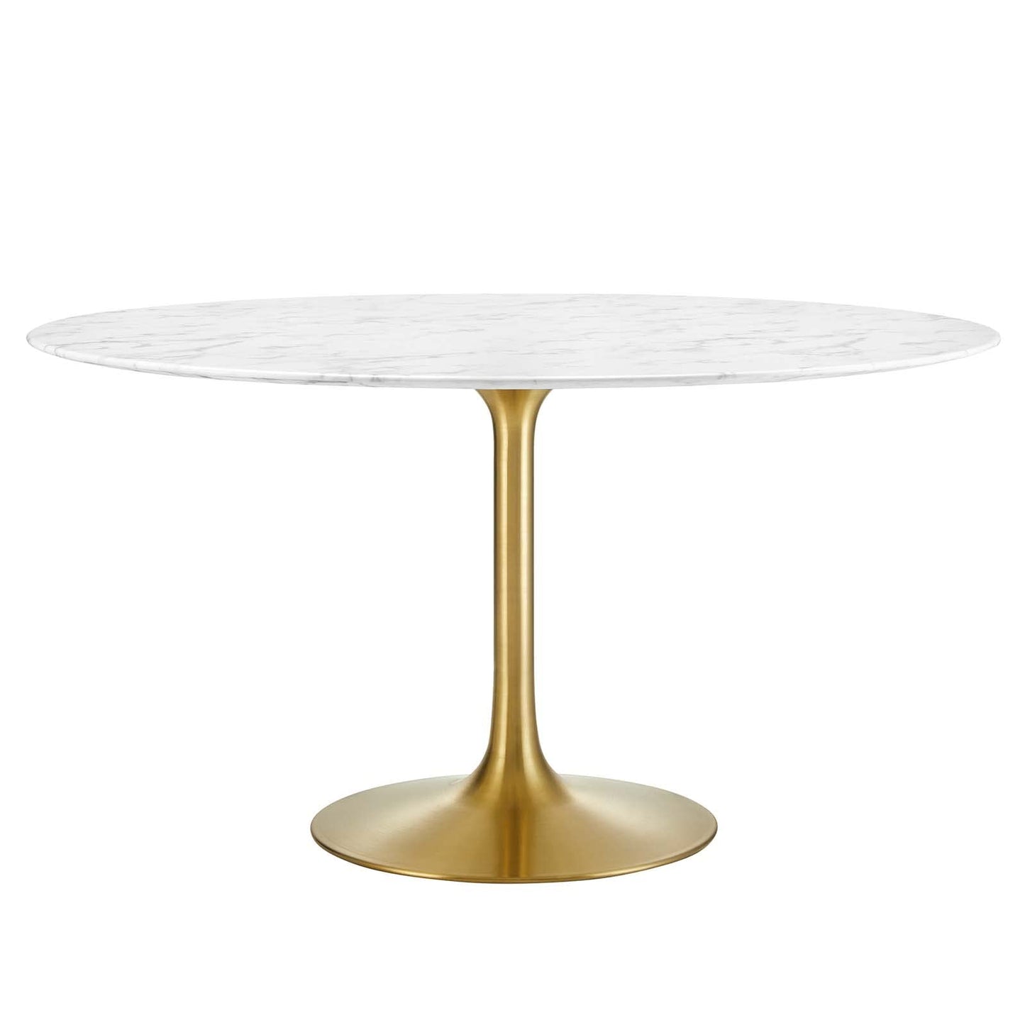 patio dining tables | CasaFoyer Lippa 54 Round Dining Table | Timeless Modernism | Artificial Marble Top | Scratch Resistant Finish | Gold White | casafoyer.myshopify.com