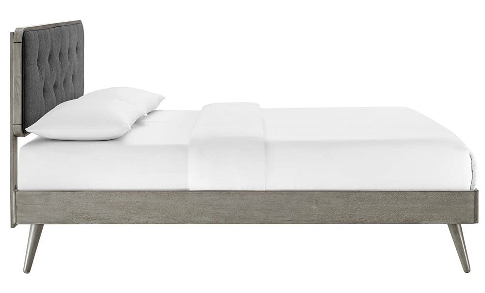 adjustable bed bases | CasaFoyer Bridgette Tufted Wood Full Platform Bed | Modern Design | Button Tufted Headboard | Wood Grain Frame | Durable Construction | No Box Spring Needed | casafoyer.myshopify.com