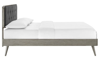 adjustable bed bases | CasaFoyer Bridgette Tufted Wood Full Platform Bed | Modern Design | Button Tufted Headboard | Wood Grain Frame | Durable Construction | No Box Spring Needed | casafoyer.myshopify.com