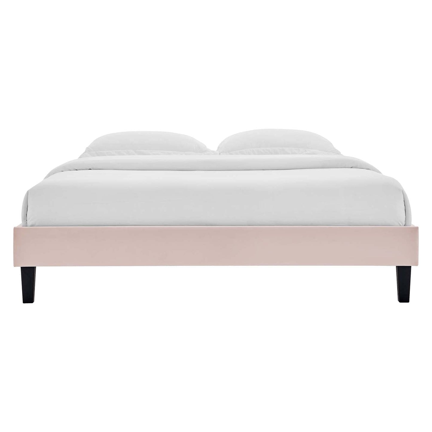 adjustable bed bases | CasaFoyer Reign Performance Velvet Queen Platform Bed Frame | Stain-Resistant | Memory Foam Compatible | Easy Assembly | Pink | casafoyer.myshopify.com