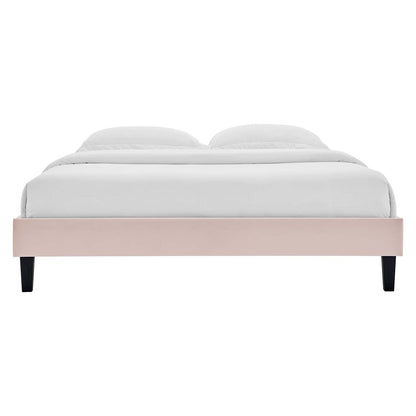 adjustable bed bases | CasaFoyer Reign Performance Velvet Queen Platform Bed Frame | Stain-Resistant | Memory Foam Compatible | Easy Assembly | Pink | casafoyer.myshopify.com