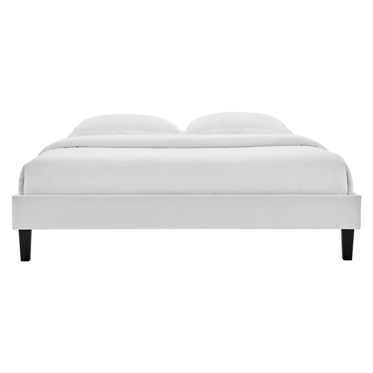 adjustable bed bases | CasaFoyer Reign Performance Velvet Queen Platform Bed Frame | Elegant Stain-Resistant Upholstery | Sturdy, No Box Spring Needed | Light Gray | casafoyer.myshopify.com