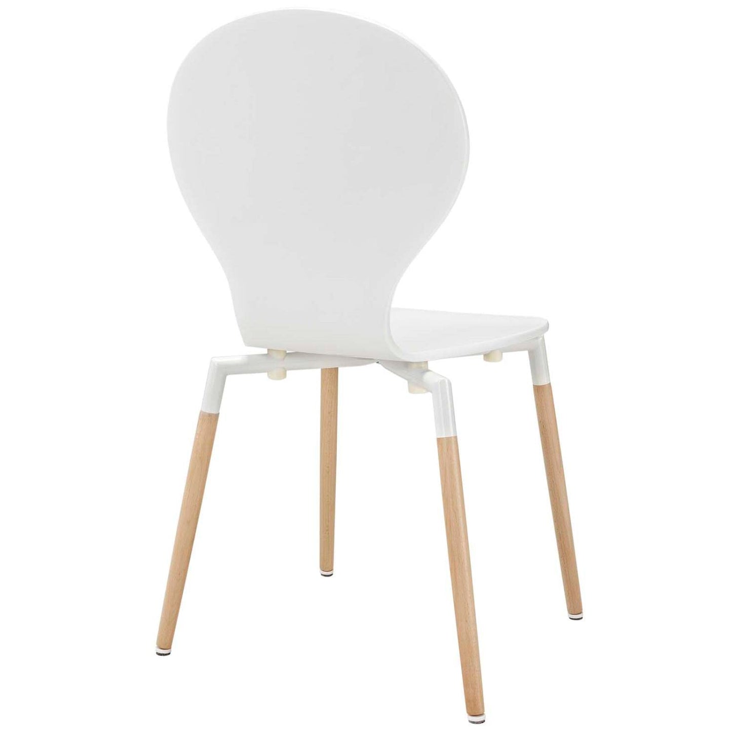 home office desk chairs | CasaFoyer Circular Journey of Life | Path Dining Chair Set of 2 - White | Fiberboard Frame | Sturdy Beech Wood Legs | Stimulating Discussions & Innovative Concepts | casafoyer.myshopify.com