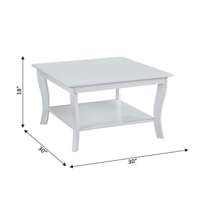 TABLE | Ergode American Heritage Square Coffee Table with Shelf | Elegant & Durable | Transitional Furniture for Living Room, Office, or Family Room | Showcase Collectibles & Essentials | Part of Ergode American Heritage Collection | casafoyer.myshopify.com