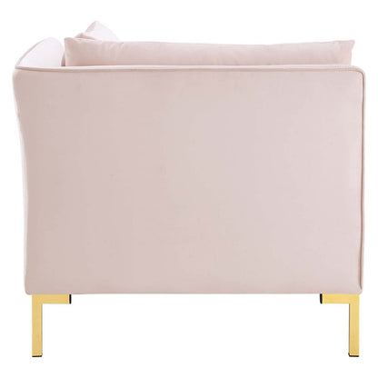 kitchen and dining room sets | CasaFoyer Ardent Performance Velvet 6-Piece Sectional Sofa | Vintage Modern Glam Deco Style | Stain-Resistant | Premium Seating | Gold Metal Legs | 440 lbs Weight Capacity | casafoyer.myshopify.com