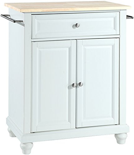 Kitchen Storage | Solid Hardwood Kitchen Island | Elegant Raised Panel Doors | Deep Drawer | Ample Storage | White Finish | casafoyer.myshopify.com