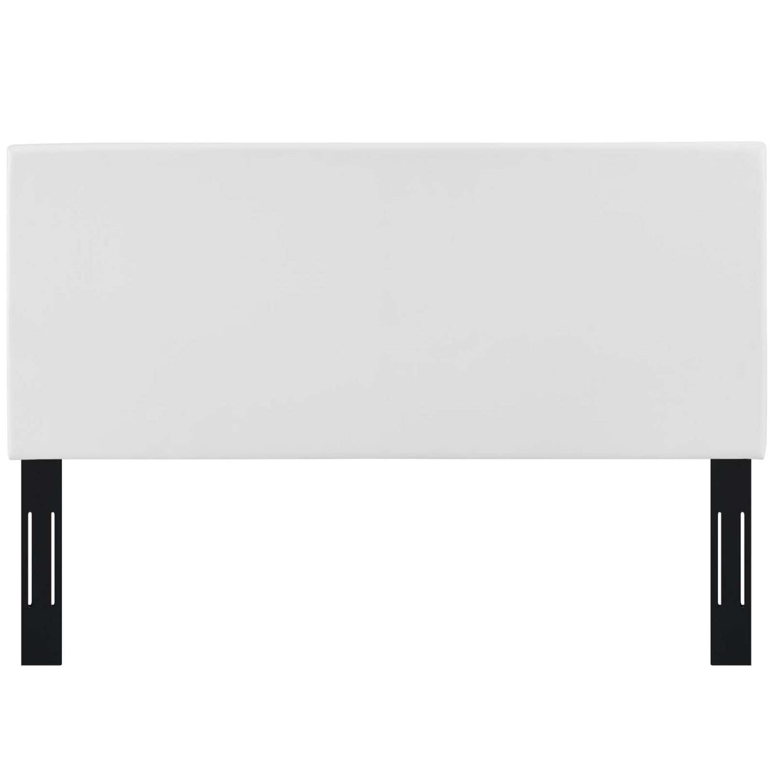 Bed | CasaFoyer Luxurious Claire King/California King Headboard | Elegant & Serene | Faux Leather Upholstery | Sturdy Frame | Adjustable Height | Black-Stained Wood Legs | Supportive & Comfortable | Opulent Addition | casafoyer.myshopify.com
