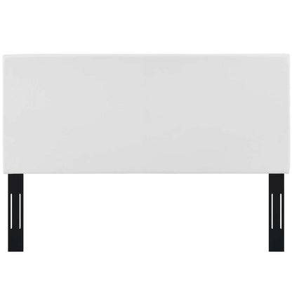 Bed | CasaFoyer Luxurious Claire King/California King Headboard | Elegant & Serene | Faux Leather Upholstery | Sturdy Frame | Adjustable Height | Black-Stained Wood Legs | Supportive & Comfortable | Opulent Addition | casafoyer.myshopify.com
