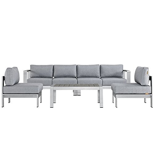 kitchen and dining room sets | CasaFoyer Shore Outdoor Patio Collection | Durable Aluminum Sectional Sofa Set - Silver Gray | Includes Coffee Table, Loveseats, and Armless Chairs | Enhance Outdoor Relaxation with Elegance & Versatility | casafoyer.myshopify.com