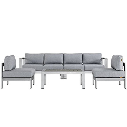 kitchen and dining room sets | CasaFoyer Shore Outdoor Patio Collection | Durable Aluminum Sectional Sofa Set - Silver Gray | Includes Coffee Table, Loveseats, and Armless Chairs | Enhance Outdoor Relaxation with Elegance & Versatility | casafoyer.myshopify.com