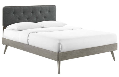 adjustable bed bases | CasaFoyer Bridgette Tufted Wood Full Platform Bed | Modern Design | Button Tufted Headboard | Wood Grain Frame | Durable Construction | No Box Spring Needed | casafoyer.myshopify.com