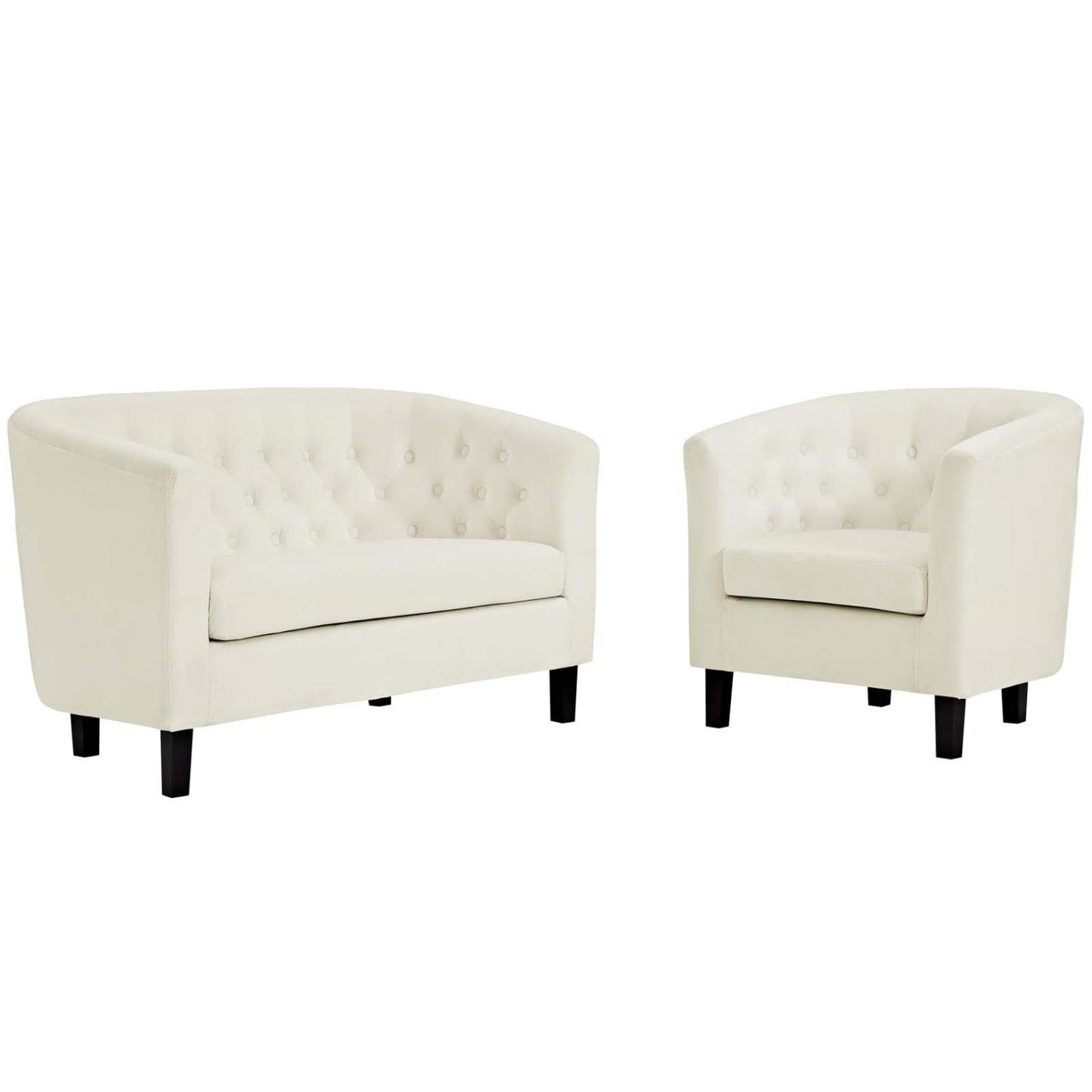 kitchen and dining room sets | CasaFoyer Prospect Button Tufted Performance Velvet Sofa Furniture Set | Luxurious Chesterfield Design | Plush Foam Padding | Stain-Resistant Upholstery | Espresso Stained Wood Legs | 2 Piece Set | casafoyer.myshopify.com