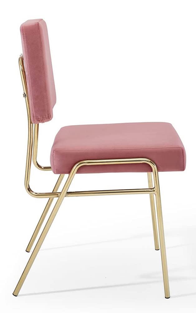 home office desk chairs | CasaFoyer Craft Performance Velvet Upholstered Dining Side Chair | Vintage Glamour | Gold Stainless Steel Frame | Stain-Resistant Velvet Upholstery | Luxurious Seating | Fully Assembled | casafoyer.myshopify.com
