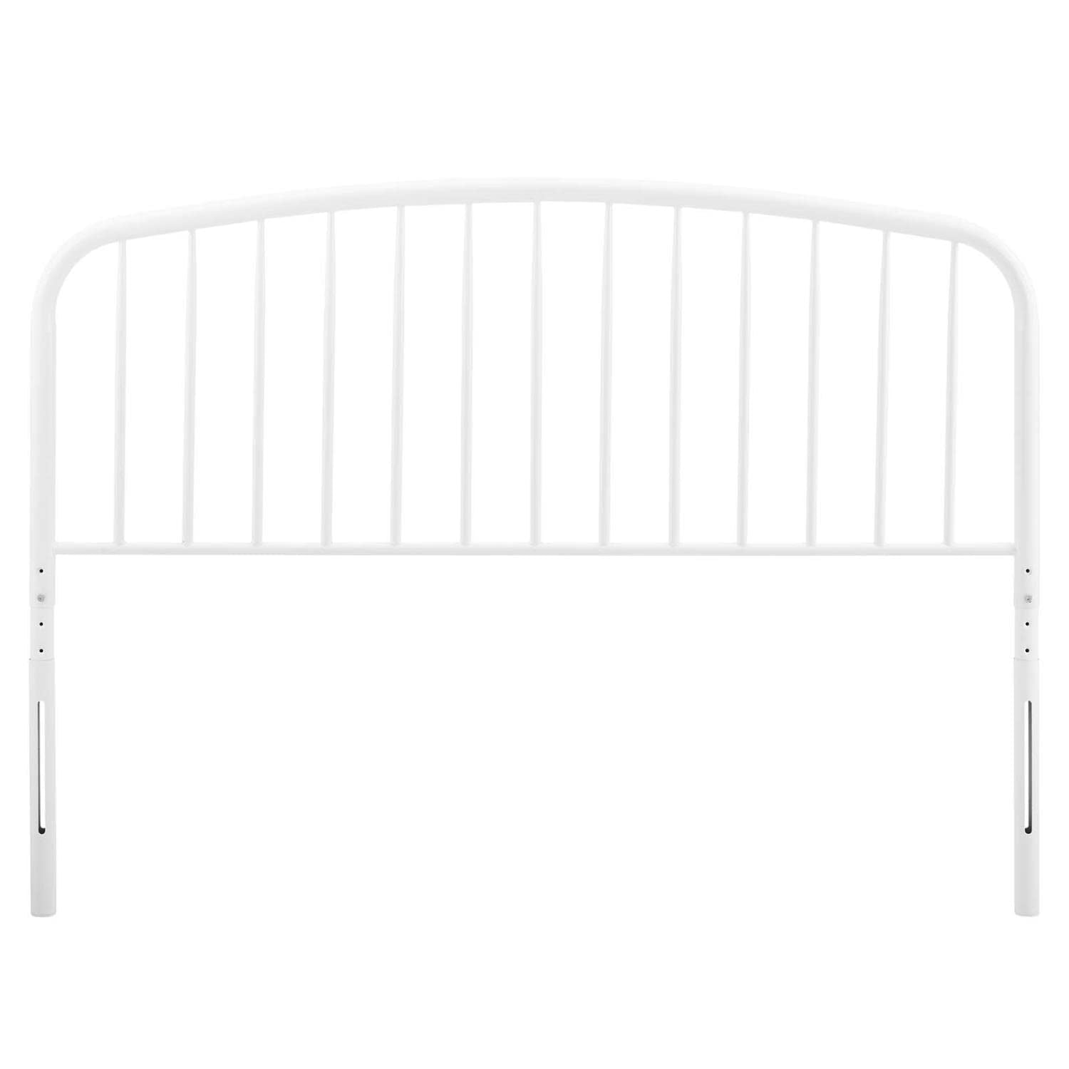 headboards | CasaFoyer Nova Metal King Headboard | Modern Farmhouse Style | Adjustable Height | Durable Iron Construction | Neutral Backdrop for Bedding | White | casafoyer.myshopify.com