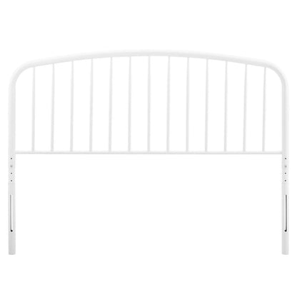 headboards | CasaFoyer Nova Metal King Headboard | Modern Farmhouse Style | Adjustable Height | Durable Iron Construction | Neutral Backdrop for Bedding | White | casafoyer.myshopify.com