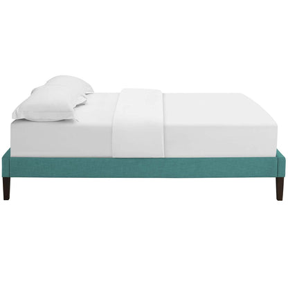 Bed | CasaFoyer  Tessie Platform Bed | Solid Wood Frame | Polyester Upholstery | Tapered Legs | No Box Spring Needed | Memory Foam Compatible | Multiple Headboard Options | casafoyer.myshopify.com