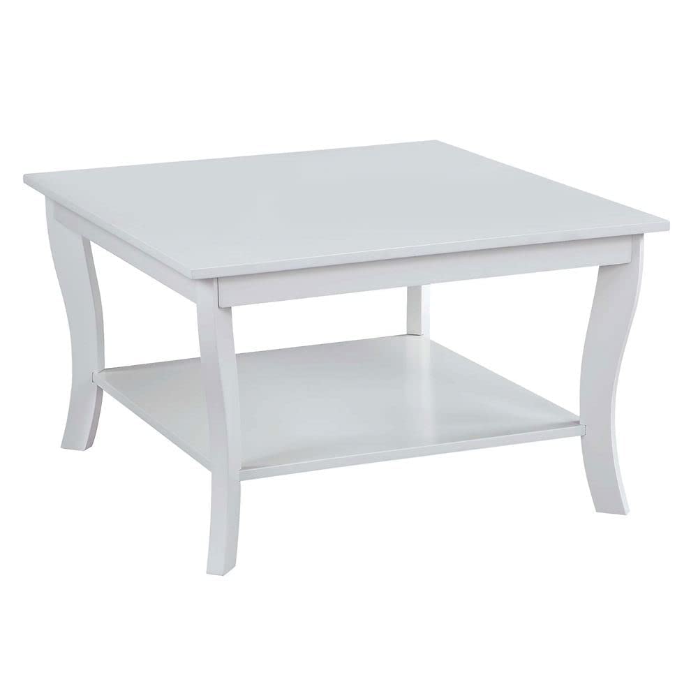 TABLE | Ergode American Heritage Square Coffee Table with Shelf | Elegant & Durable | Transitional Furniture for Living Room, Office, or Family Room | Showcase Collectibles & Essentials | Part of Ergode American Heritage Collection | casafoyer.myshopify.com