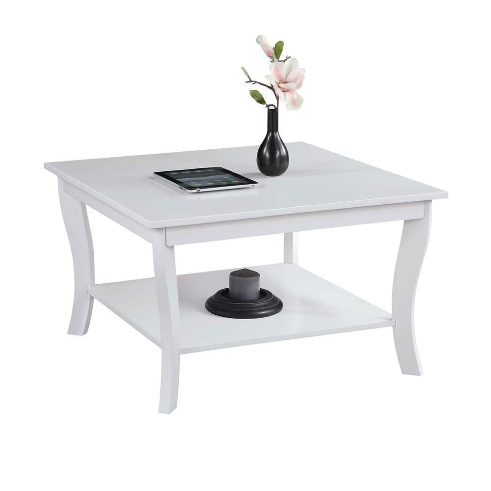 TABLE | Ergode American Heritage Square Coffee Table with Shelf | Elegant & Durable | Transitional Furniture for Living Room, Office, or Family Room | Showcase Collectibles & Essentials | Part of Ergode American Heritage Collection | casafoyer.myshopify.com