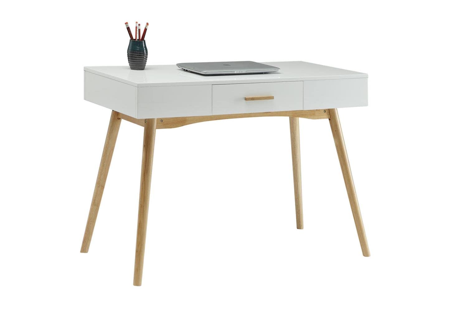 Desk | Ergode Oslo 1 Drawer Desk | Mid-Century Design | Spacious Table Top | Concealed Storage | Easy Assembly | Multiple Finishes | casafoyer.myshopify.com