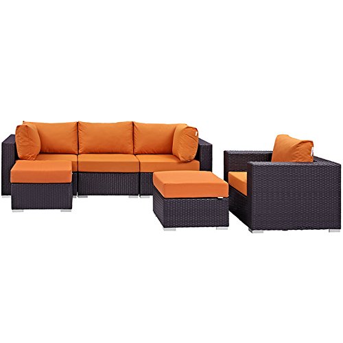 kitchen and dining room sets | CasaFoyer Convene Outdoor Sectional Set | Synthetic Rattan | Aluminum Frame | All-Weather Cushions | Patio Sofa, Armchair, Armless, Corner, Ottomans | casafoyer.myshopify.com