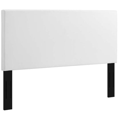 Bed | CasaFoyer Luxurious Claire King/California King Headboard | Elegant & Serene | Faux Leather Upholstery | Sturdy Frame | Adjustable Height | Black-Stained Wood Legs | Supportive & Comfortable | Opulent Addition | casafoyer.myshopify.com