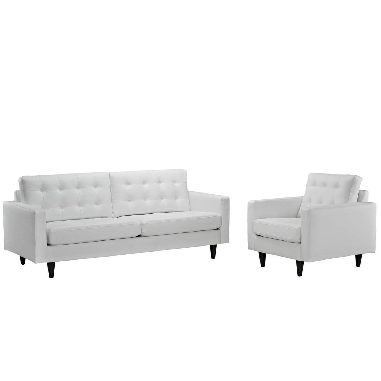 kitchen and dining room sets | CasaFoyer Empress Exquisite Design Leather Sofa & Armchair Set | White | Tufted Buttons | Luxurious Cushions | Elegant Armrests | Sturdy Wooden Legs | casafoyer.myshopify.com
