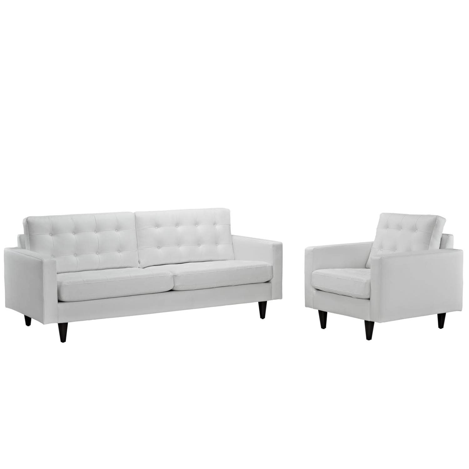 kitchen and dining room sets | CasaFoyer Empress Exquisite Design Leather Sofa & Armchair Set | White | Tufted Buttons | Luxurious Cushions | Elegant Armrests | Sturdy Wooden Legs | casafoyer.myshopify.com