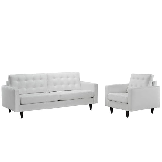 kitchen and dining room sets | CasaFoyer Empress Exquisite Design Leather Sofa & Armchair Set | White | Tufted Buttons | Luxurious Cushions | Elegant Armrests | Sturdy Wooden Legs | casafoyer.myshopify.com