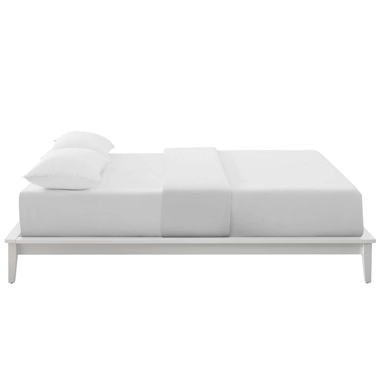 bed frames | CasaFoyer Lodge Queen Platform Bed Frame | Rustic Wood | Supports Memory Foam, Latex, Innerspring & Hybrid Mattresses | No Box Spring Needed | 800 lbs Weight Capacity | casafoyer.myshopify.com