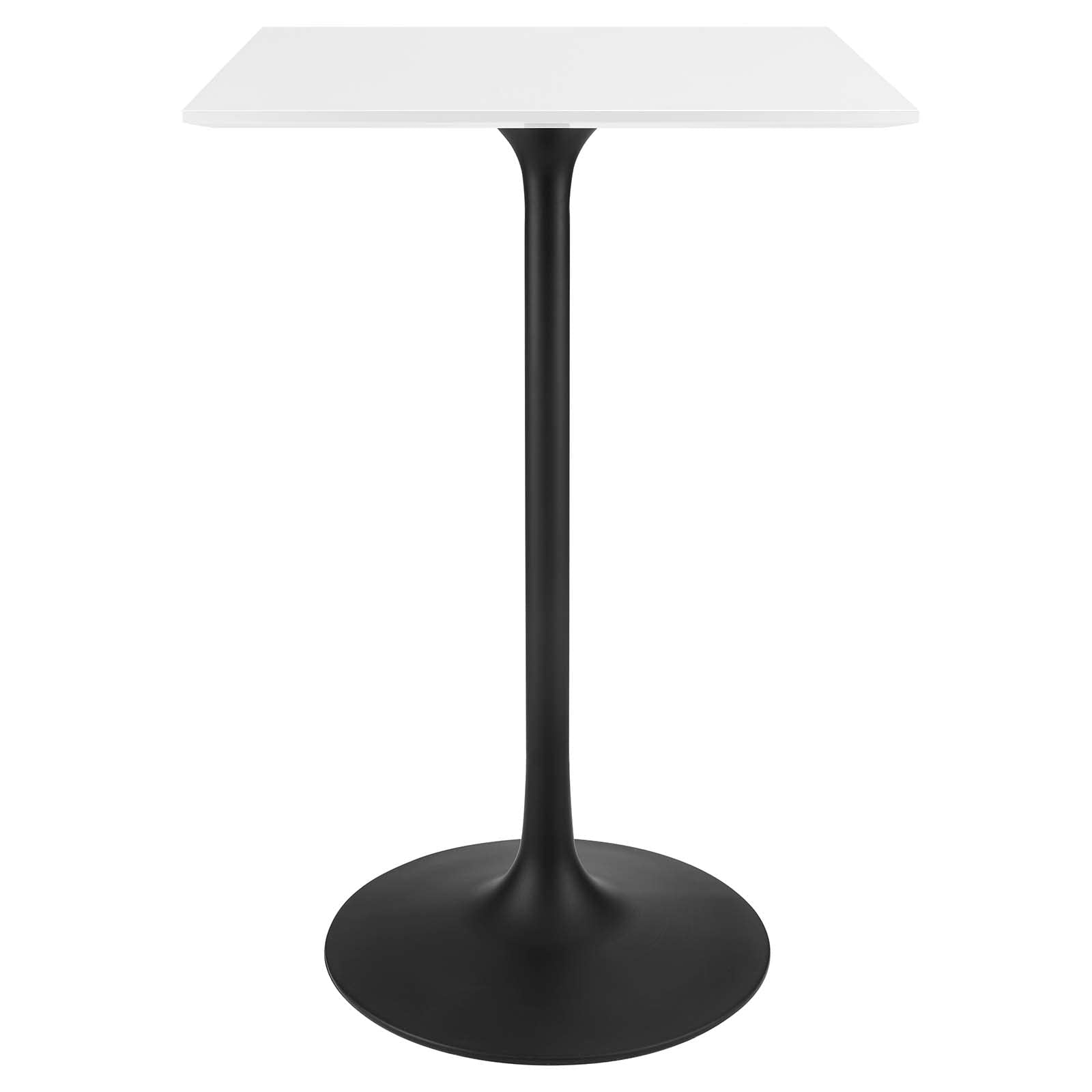 bar tables | Ergode Lippa 28 Bar Table | Timeless Modern Design | Scratch & Chip Resistant | Square White Top | Metal Tapered Base | Ideal for Home & Commercial Use | casafoyer.myshopify.com