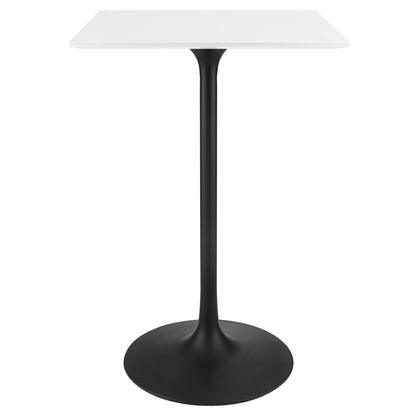 bar tables | Ergode Lippa 28 Bar Table | Timeless Modern Design | Scratch & Chip Resistant | Square White Top | Metal Tapered Base | Ideal for Home & Commercial Use | casafoyer.myshopify.com