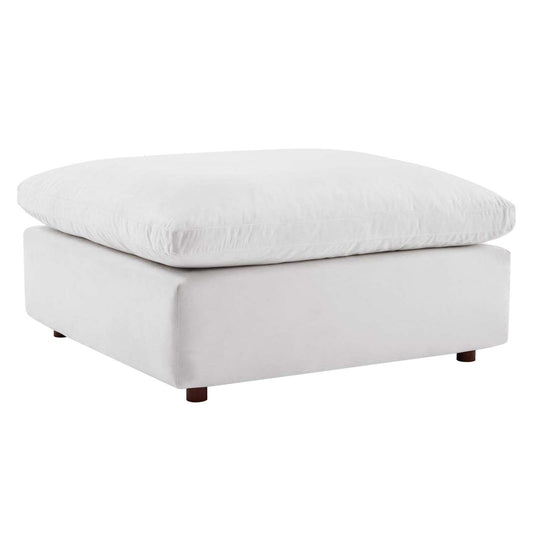 kitchen and dining room sets | CasaFoyer Commix Ottoman | Plush, Stylish & Comfortable | Performance Velvet | Solid Wood | Foam Padding | Duck Down Cushions | Ideal for Living Room, Family Room or Game Room | Plastic Foot Glides | White | casafoyer.myshopify.com