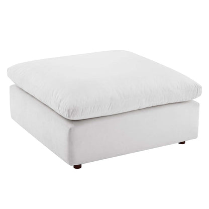 kitchen and dining room sets | CasaFoyer Commix Ottoman | Plush, Stylish & Comfortable | Performance Velvet | Solid Wood | Foam Padding | Duck Down Cushions | Ideal for Living Room, Family Room or Game Room | Plastic Foot Glides | White | casafoyer.myshopify.com
