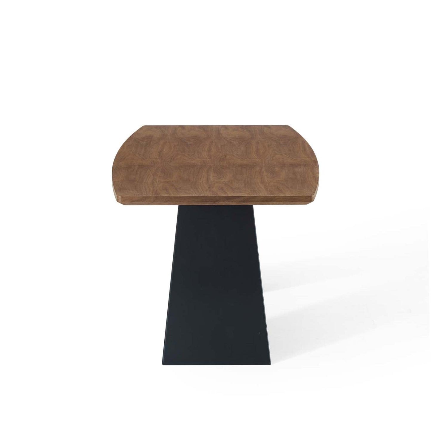patio dining tables | CasaFoyer Elevate 71 Dining Room Table | Walnut Veneer Top | Matte Black Iron Base | Non-Marking Foot Caps | Sophisticated & Elegant Design | casafoyer.myshopify.com