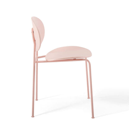 home office desk chairs | CasaFoyer Mid-Century Modern Dining Room Accent Side Chair Set of 2 | Whimsical Minimalism | Molded Plastic Seat | Stackable | Powder-Coated Metal Legs | Non-Marking Foot Caps | 331 lbs Weight Capacity | casafoyer.myshopify.com