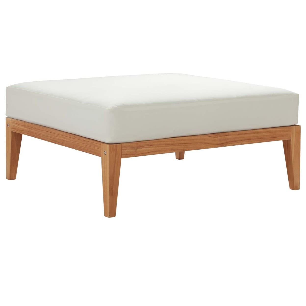 executive chairs | CasaFoyer Northlake Premium Grade A Teak Outdoor Ottoman | Customize Your Space with Durable Patio Furniture | Natural White | casafoyer.myshopify.com
