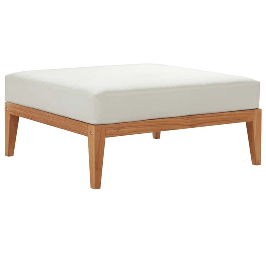 executive chairs | CasaFoyer Northlake Premium Grade A Teak Outdoor Ottoman | Customize Your Space with Durable Patio Furniture | Natural White | casafoyer.myshopify.com