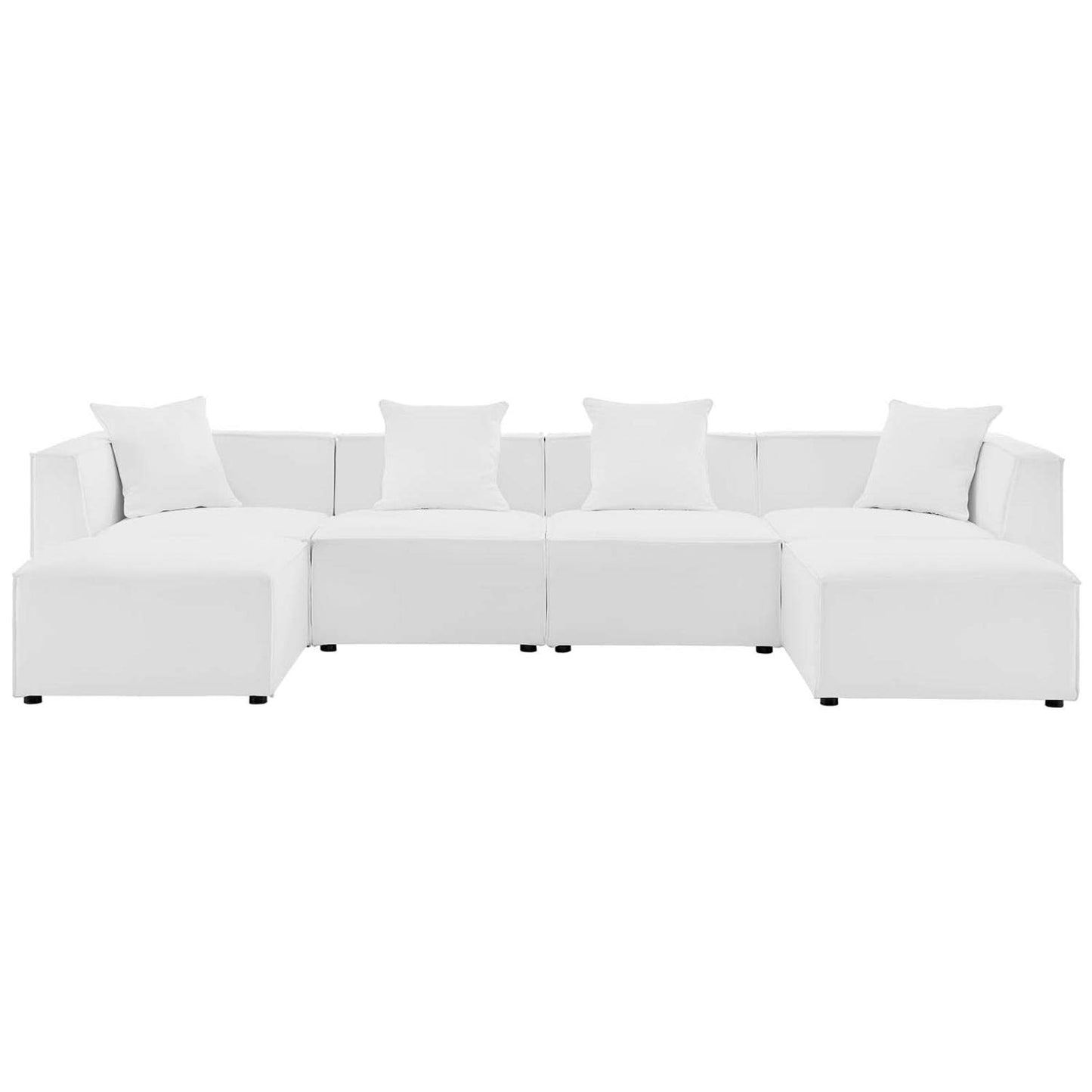 executive chairs | CasaFoyer Outdoor Patio Saybrook Upholstered 6-Piece Sectional Sofa | Comfortable & Stylish | All-Weather & UV-Resistant | French Piping | Aluminum Frame | 300 lbs Weight Capacity | casafoyer.myshopify.com